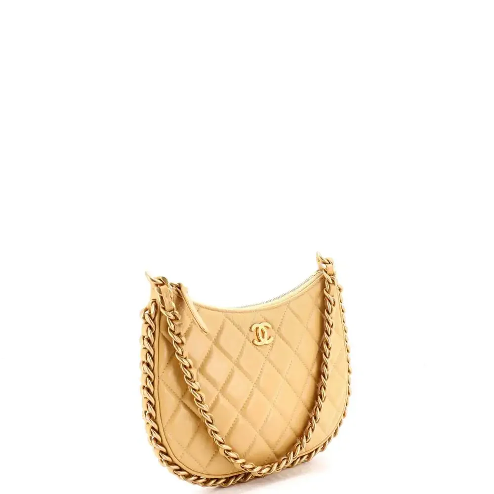Chanel Cc Chain Around Hobo Quilted #258787C50B - Picture 2 of 6